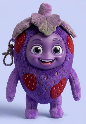 SLATTS Mystery Box — Blind Box Collectible Plush with Swappable Magnetic Face | 15cm Mutant Fruit Keychain